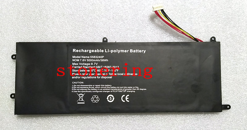 Bateria do portátil da substituição 5583240p 7.6v 4800mah 10 pinos 7 linhas