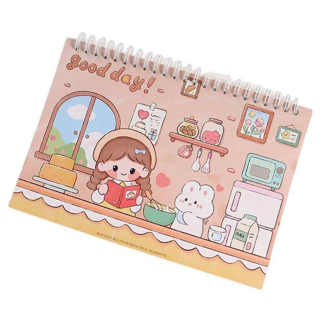 Practical Release Paper Book A5 Size Spiral Sticker Book 32 Sheets Sticker  Book Collecting Album Scrapbooking