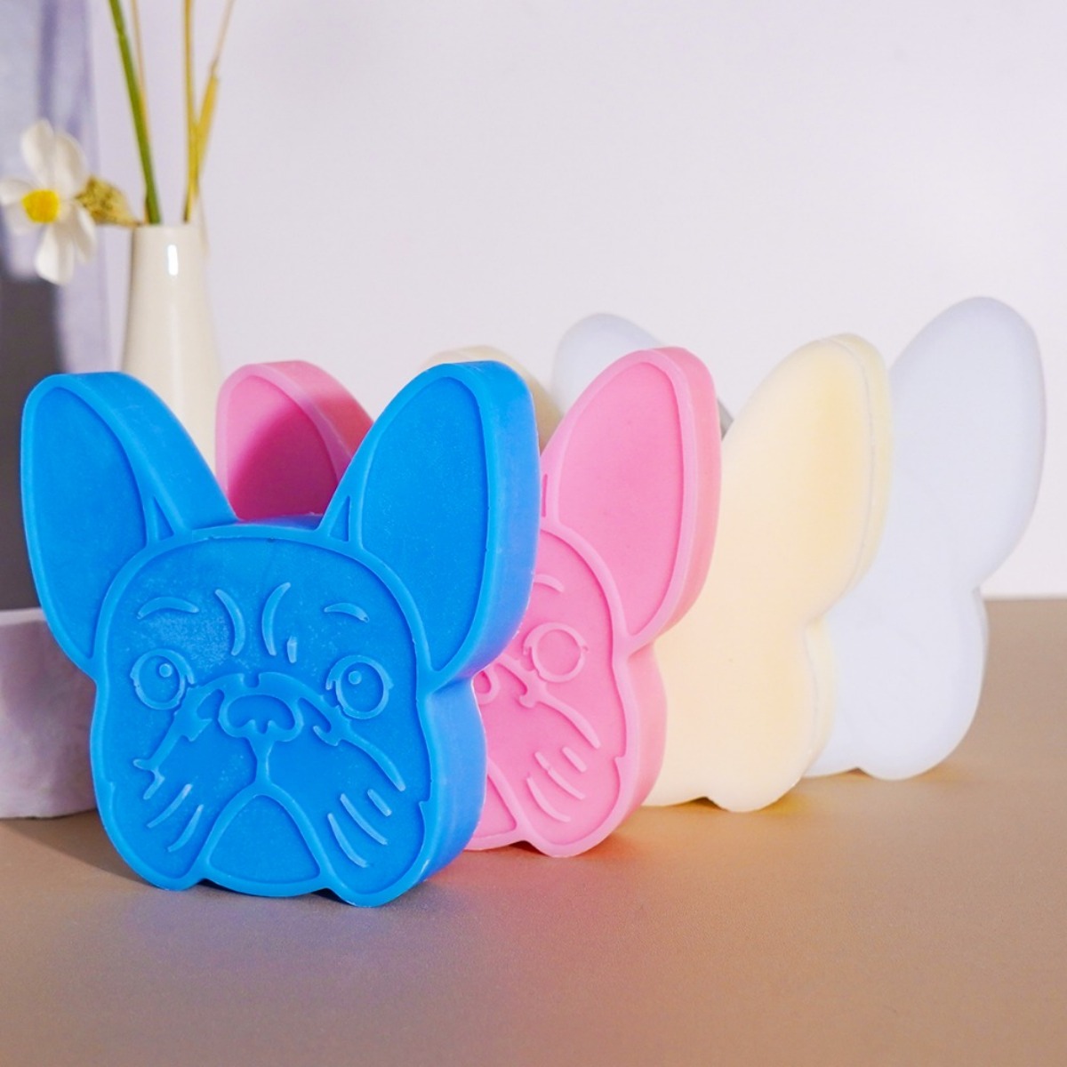 Description Picture 3 of itemFrench Bulldog Shape Candle Silicone Mould Animal Dog Handmade Soap Resin Making Puppy Chocolate Cake Ice Cream Decor Gifts