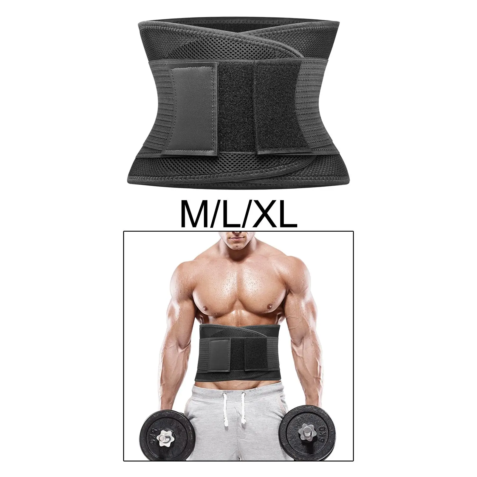 Waist Support Belt Gym Training Weight Lifting Abdominal with 4 Stays Powerlifting Lower for Men Women