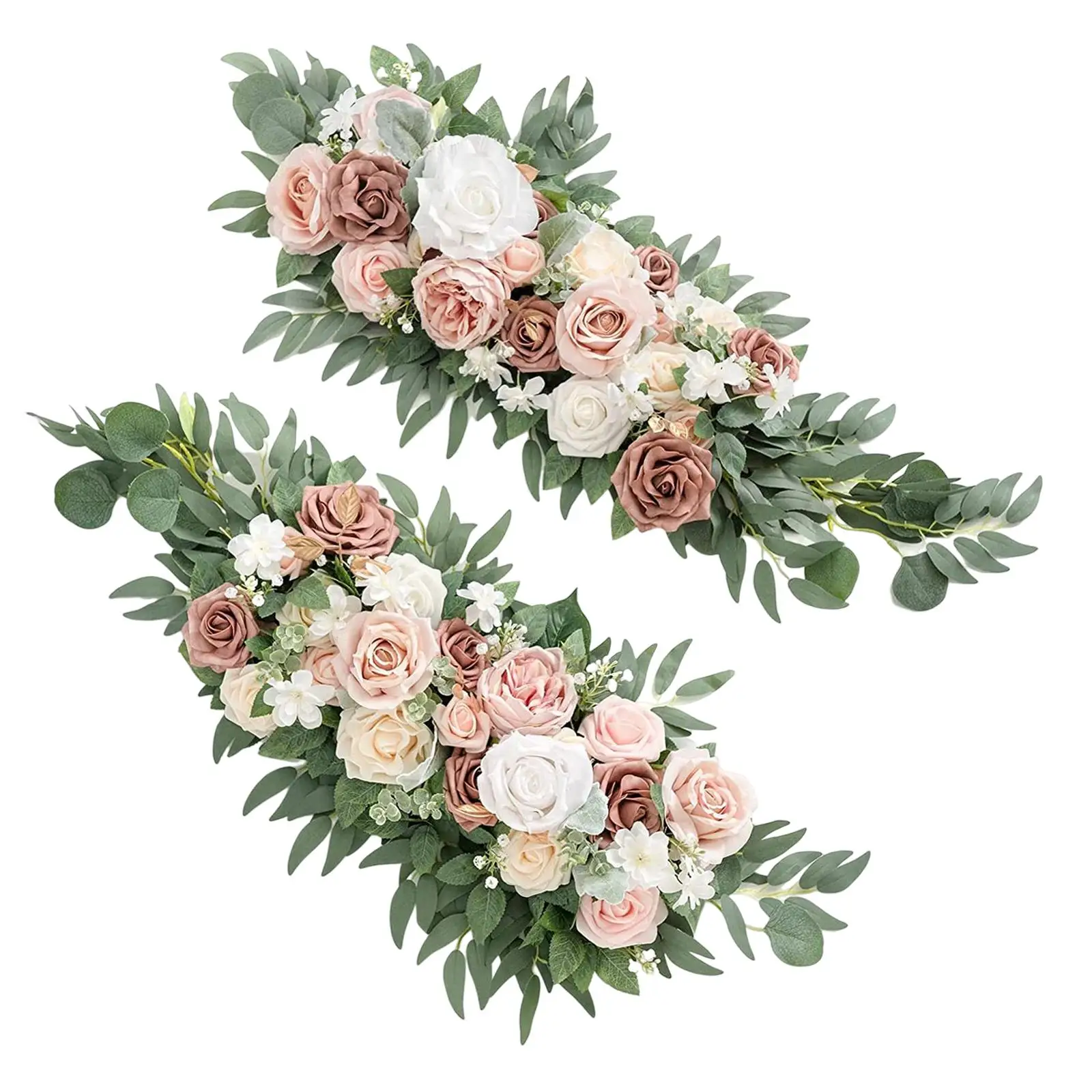 Hanging Floral Swag Artificial Rose Rattan Garland Wedding Arch Flowers for