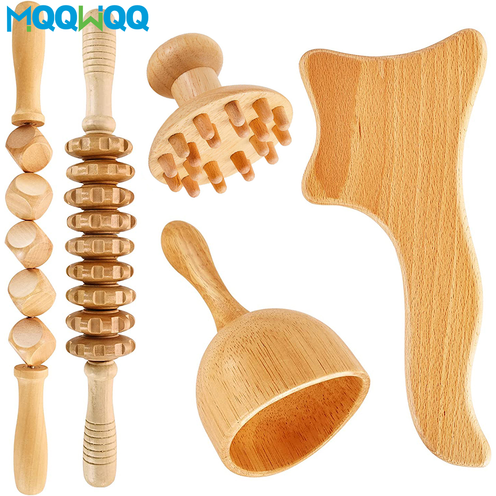 Best of Wood Therapy Massage Tools Professional Complete Maderotherapia Wooden Massager Kit For Body Shaping, Anti-Cellulite, muscle Relax Reviews & Tips