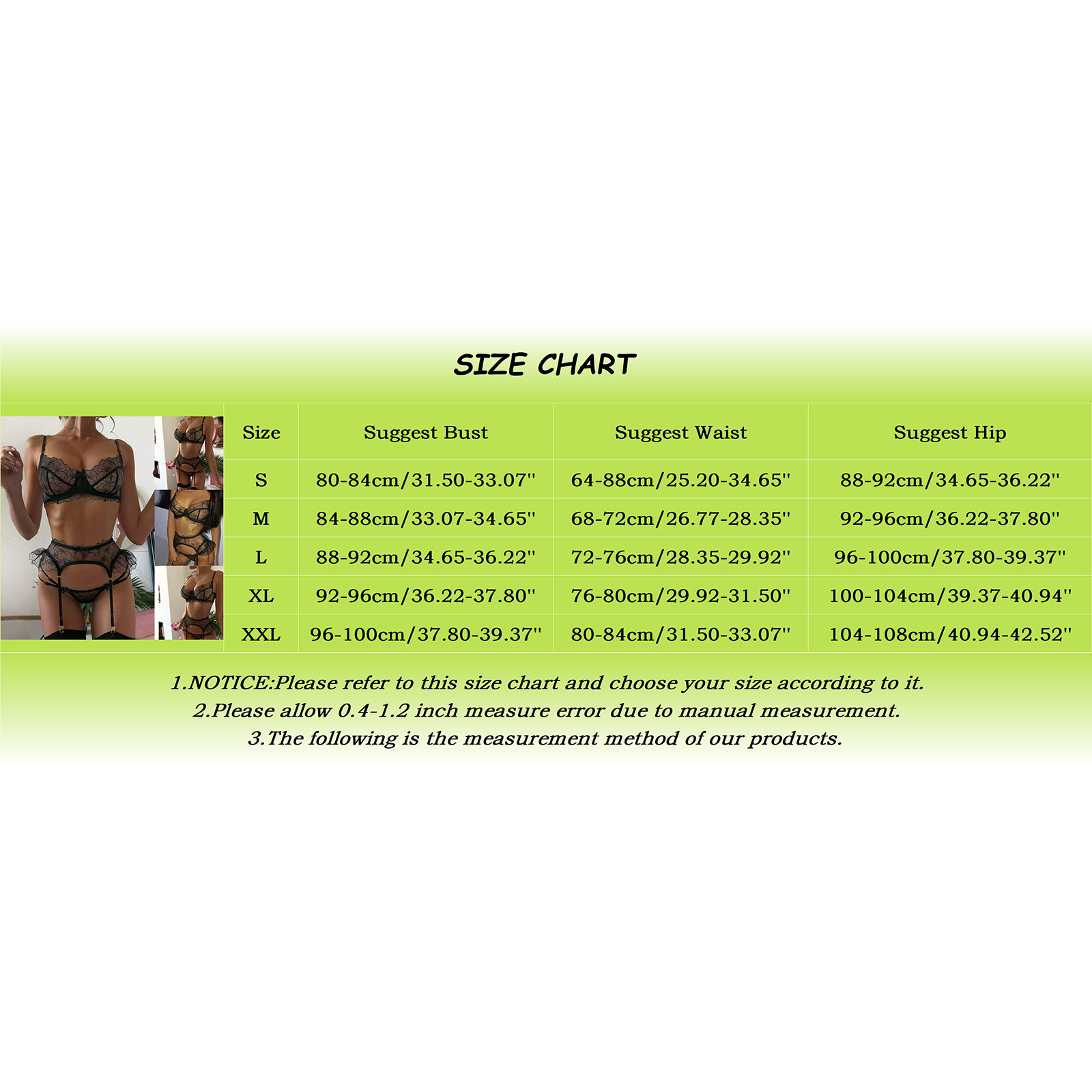 Description Picture 3 of itemWoman 3 Pieces Sensual Embroidery Transparent Brief Set Erotic Cosplay Lingerie Set Fancy Garters Luxury Lace Sexy Outfits L2