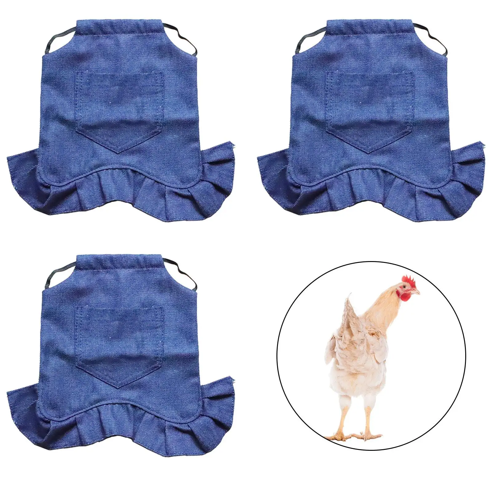 3x Chicken Saddle Hens with Wing Protector Protective Hen Aprons Chickens