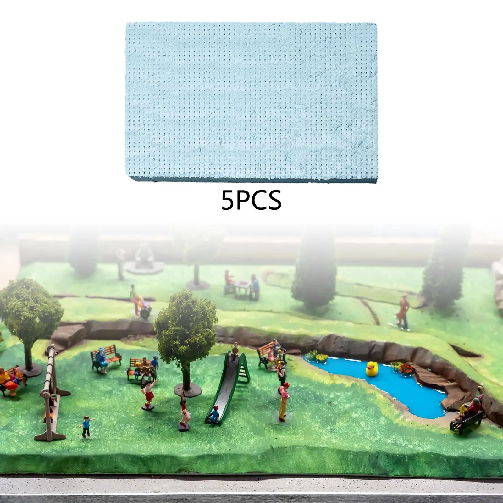 5x Craft Foam Blocks Miniature Polystyrene Blocks for Train Railway Architecture Floral Arrangements Sand Table Art Projects