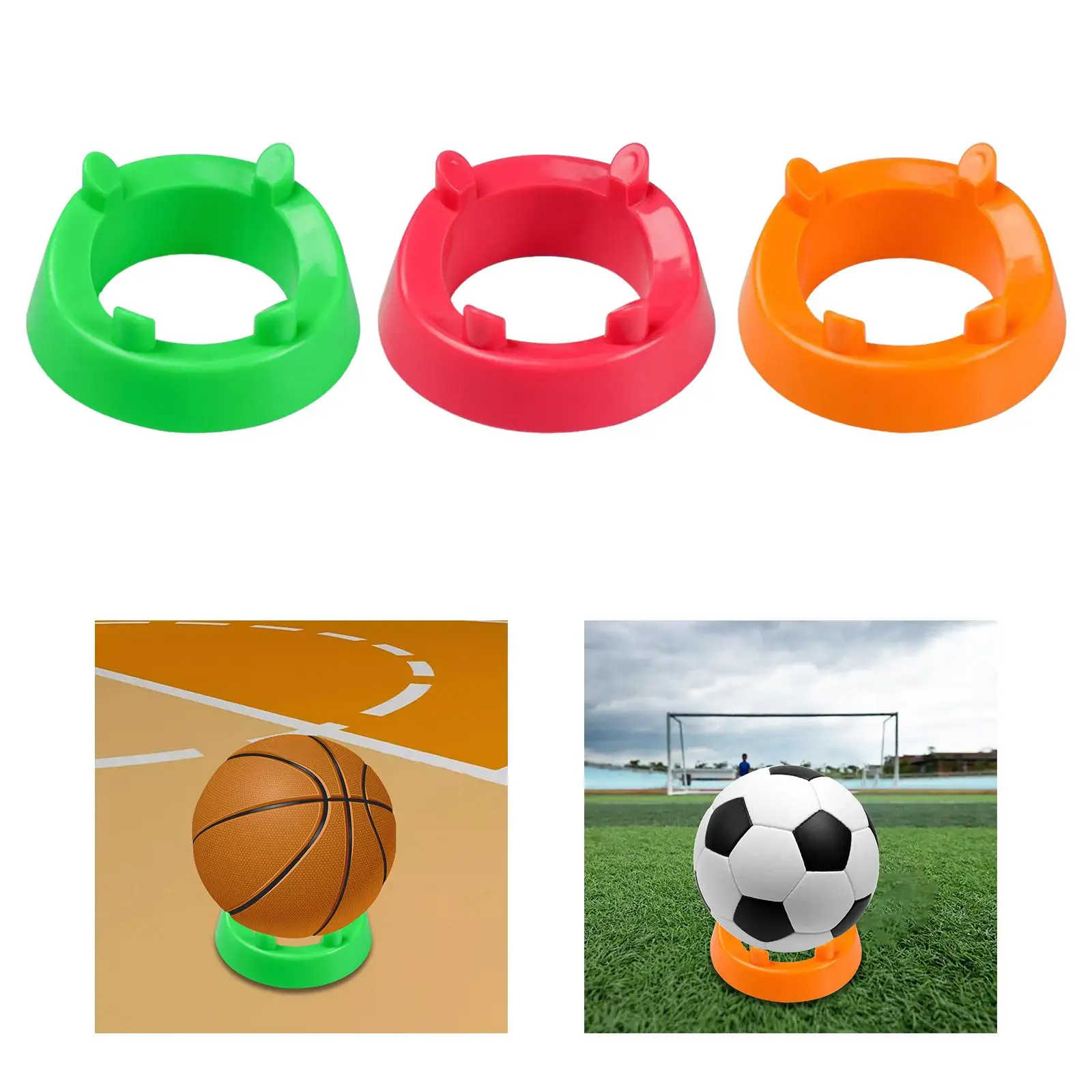 Ball Stand Holder Soccer Football Stand Smooth Edge Multipurpose Sturdy Accessories Diameter 12.6cm for Volleyball Rugby Bowling