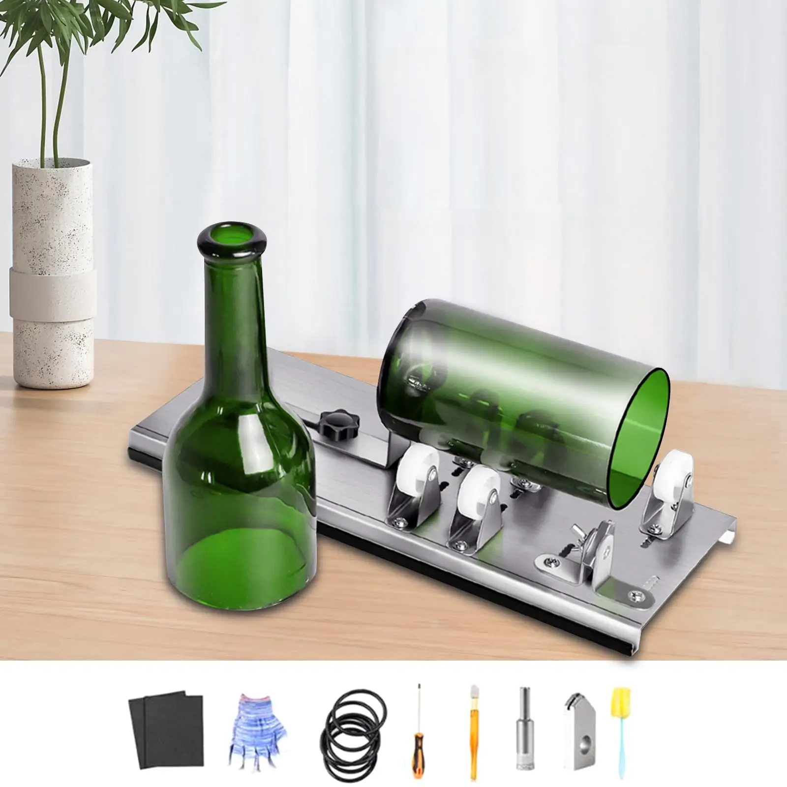 Glass Bottle Cutter Upgraded Manual Tool Durable Crafts Cutting Machine for Pen Holders DIY Flowerpot Lampshades Vases Ornaments