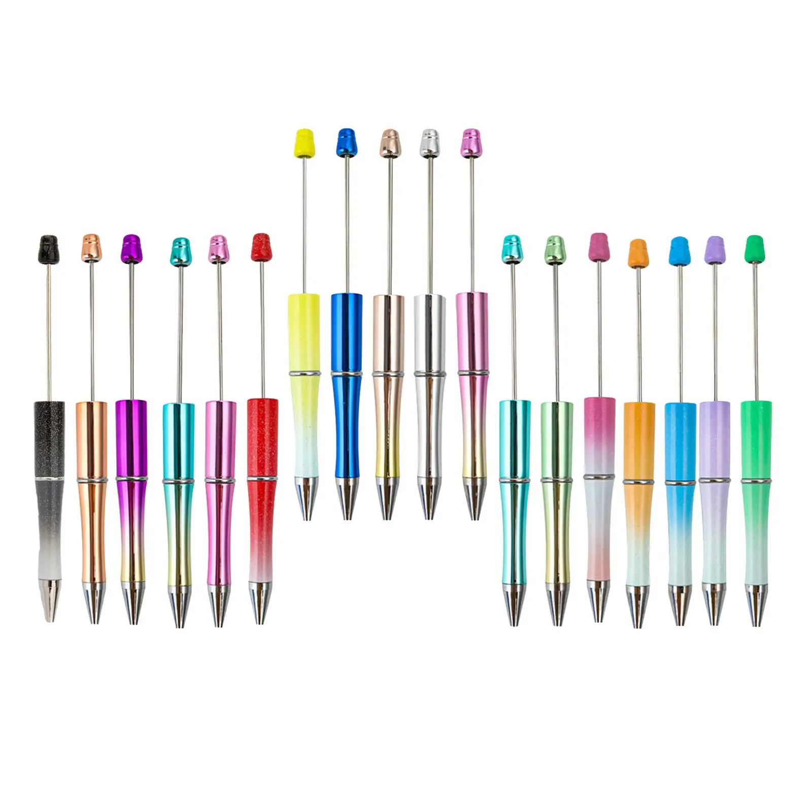 18x Beadable Pen DIY Craft Kits Crafting Pens for Office Classroom School