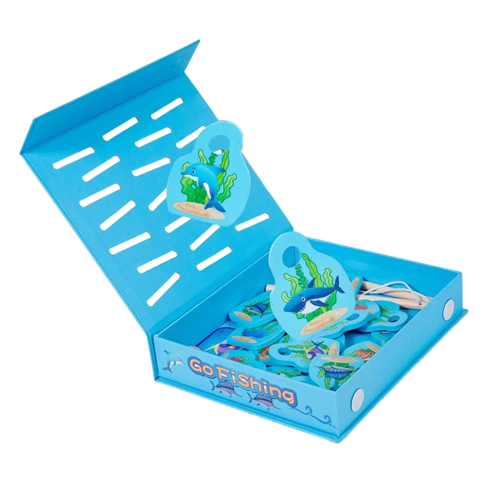 Montessori Fishing Game with 10 Aquatic Creatures Fine Motor Skill for Ages 1 3 Year Old Boys Girls Party Favors Preschool Kids