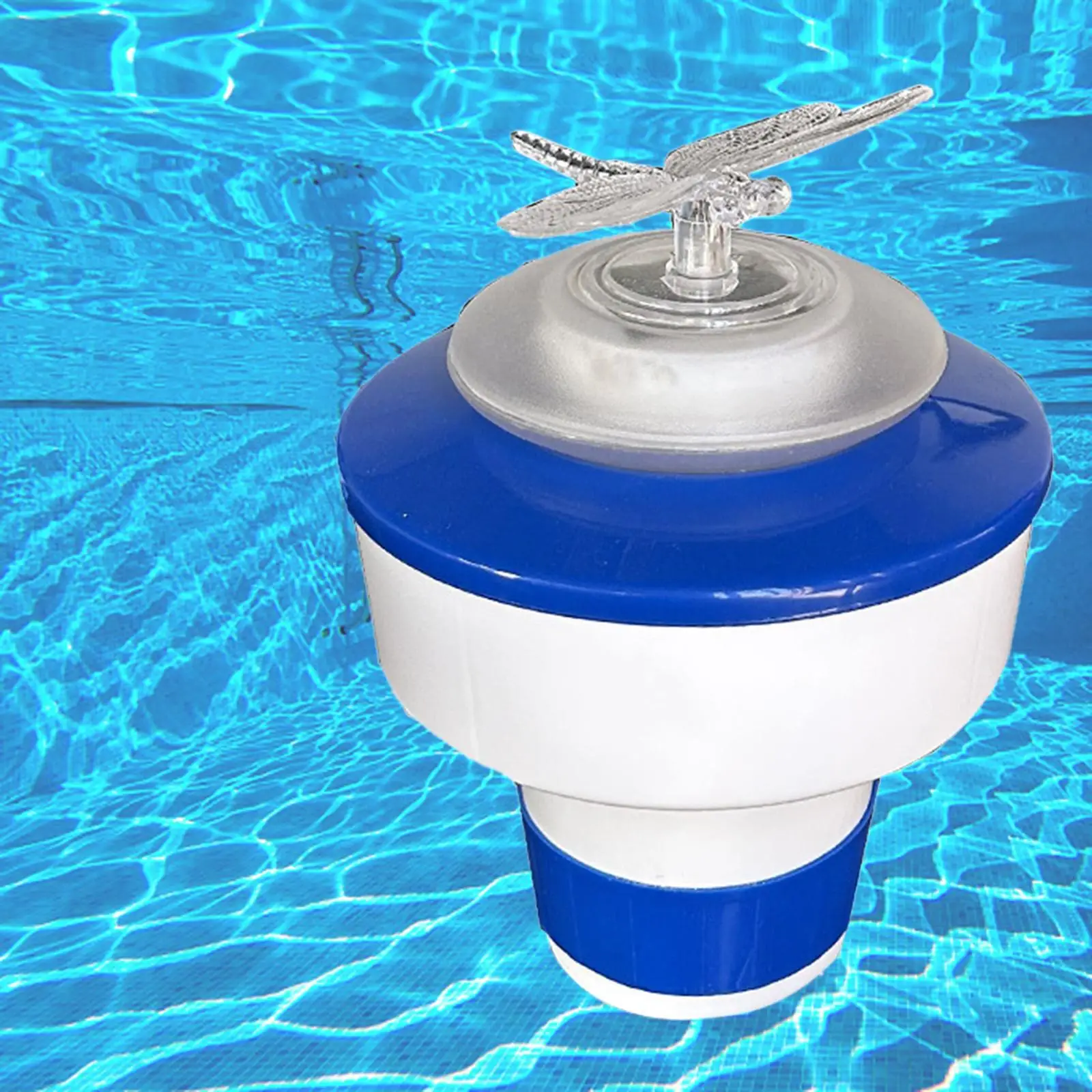 Pool Chlorine Floater Solar Fits 1 and 3 inch Tablets Floating Chlorine Dispenser for Pool for Hot Tubs Indoor Outdoor Accessory