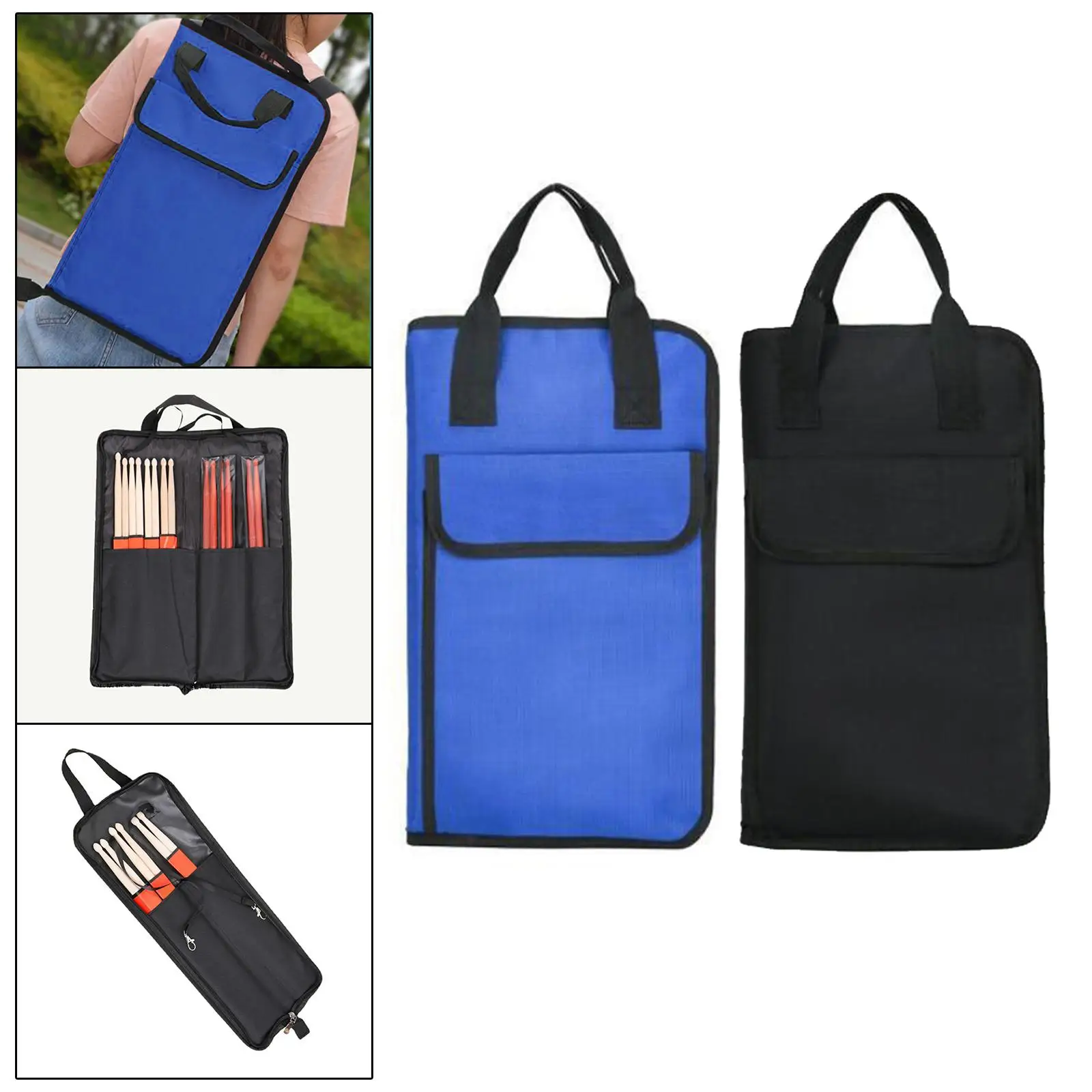 Drumstick Bag Mallet Bag Drumstick Case Water Resistant Drum Mallet Storage Bag for Band Gig