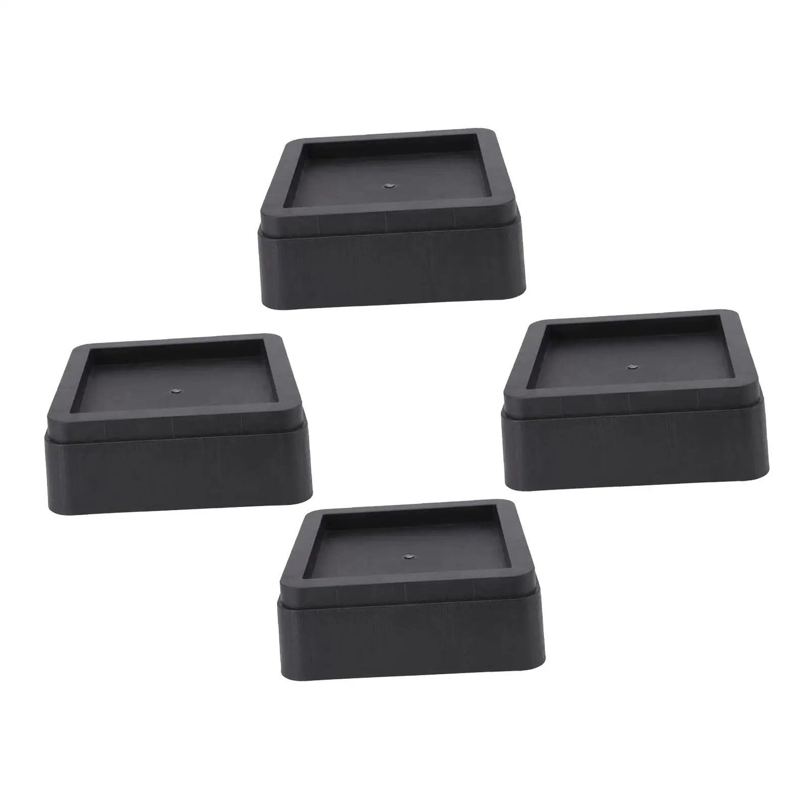4Pcs Furniture Bed Risers Durable Heavy Duty Square Bed Raising Blocks Furniture Pads for Bed Washing Machine Cabinet Desk Couch