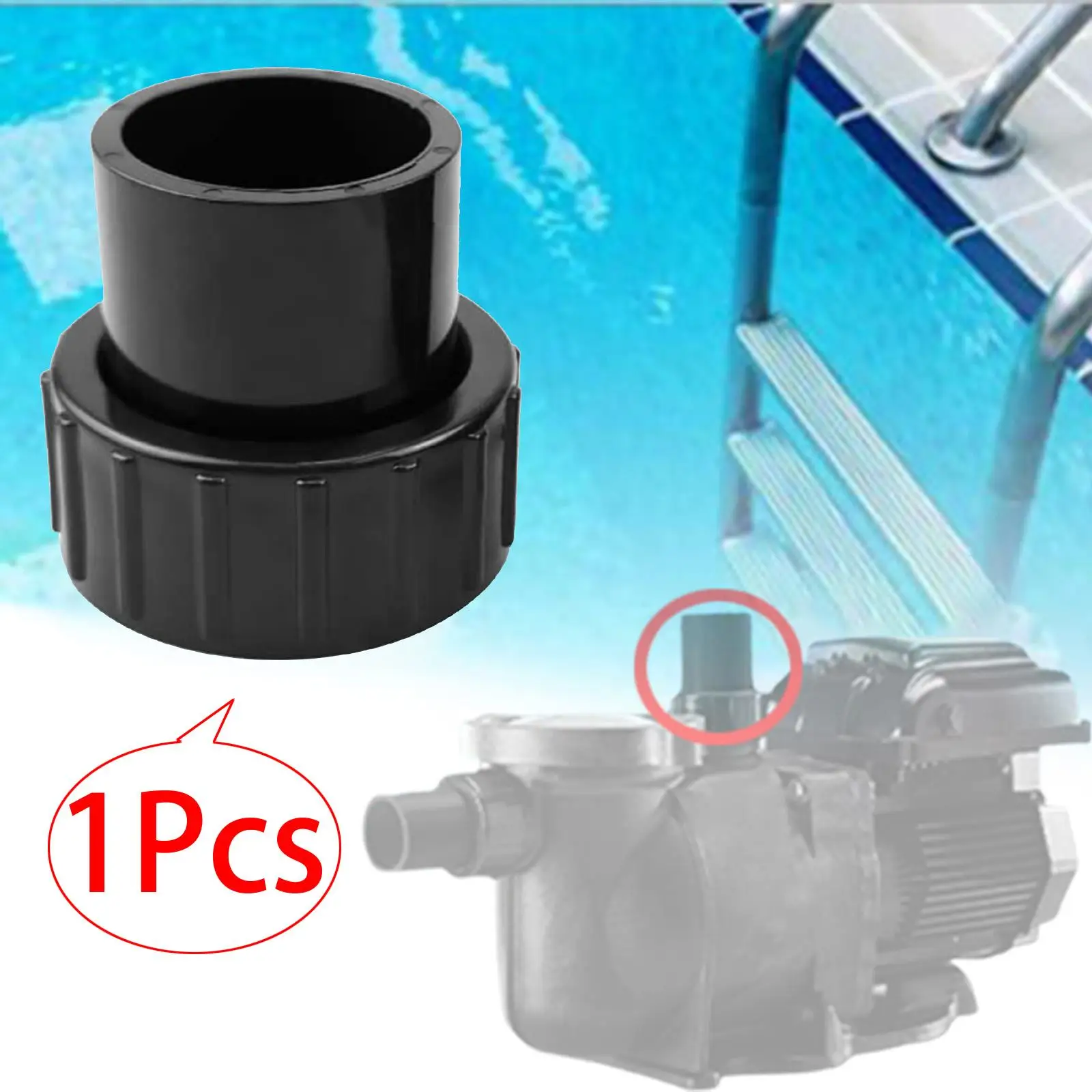 PVC Pool Pump Union SPA Pump Connector Nut Gasket Union Replacement for Pump Repairing
