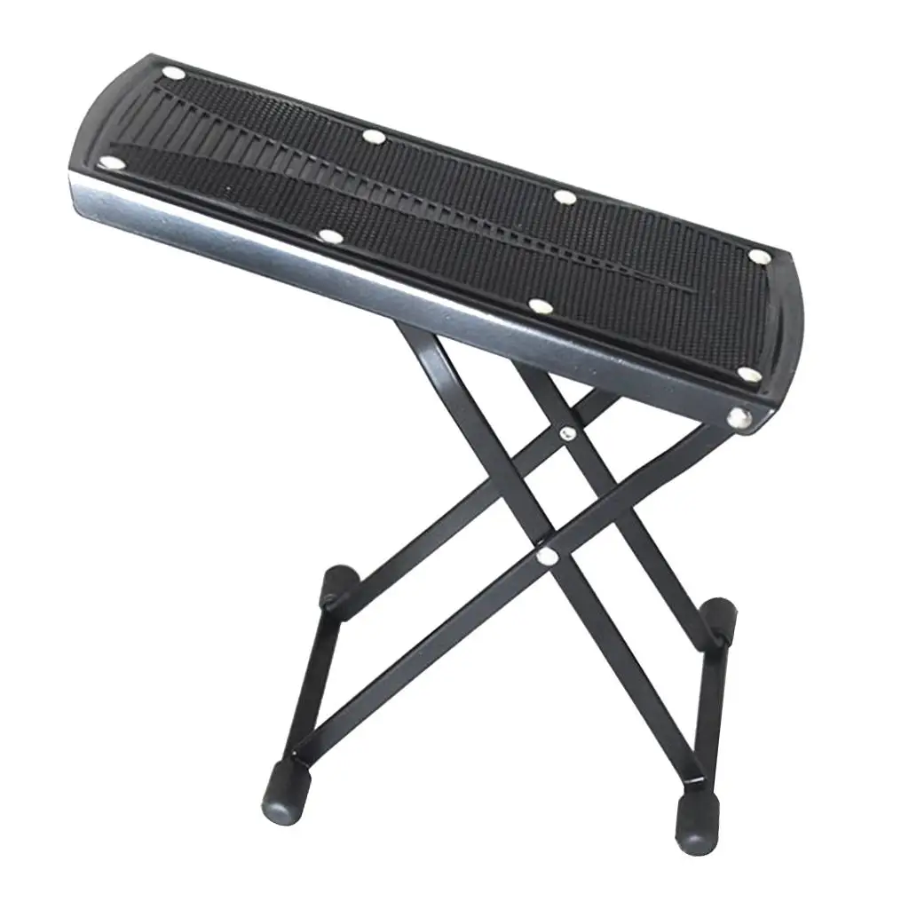 Adjustable Folding Guitar Rest Footstool Non Slip Portable Guitar Footrest