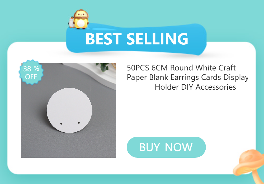 50PCS 5x5cm Square Blank Label Tags Earrings Necklace Holder Jewelry Card Packages For Small Business DIY Accessories Supplies