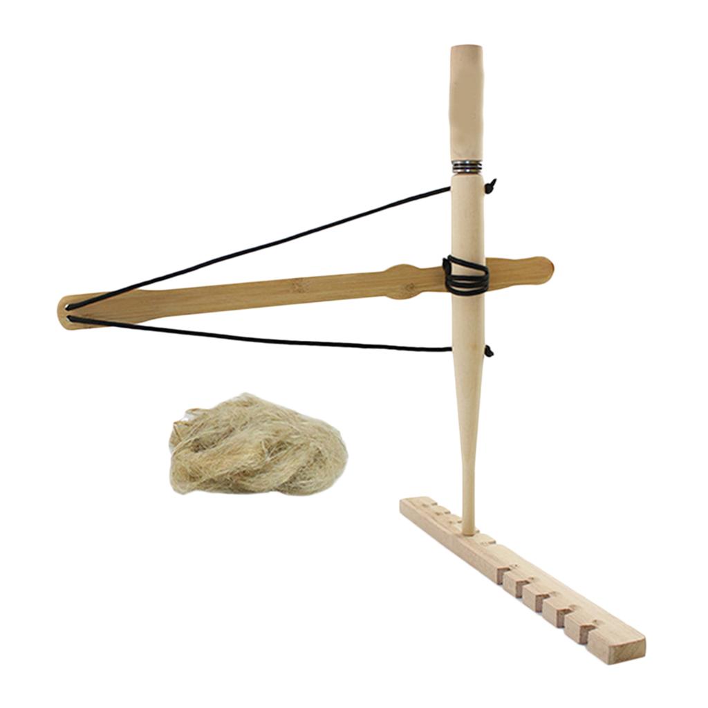 Bow Drill Fire Set Primitive Wood  Kit Outdoor Survival Tool