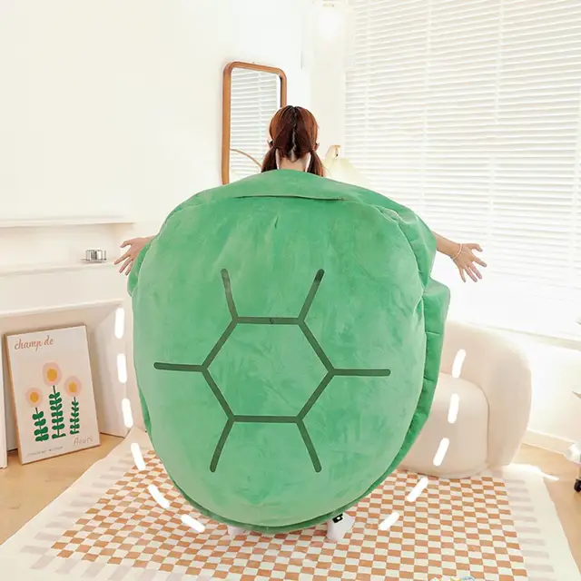 Cuscino indossabile a guscio di tartaruga riempimento completo morbido  rimovibile regalo per adulti per bambini divertente vestire Costume animale  peluche decorazioni per la casa - AliExpress