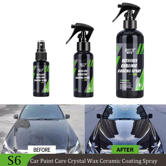 300ml 9H Ceramic Car Coating Spray Liquid Car Paint Care Car Anti Scratch  Repair Spray Hydrophobic Coating Liquid Protection S6 - AliExpress