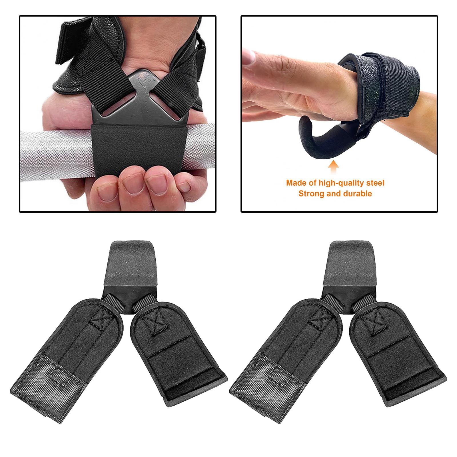 2Pcs Weight Lifting Wrist Strap with Hook Weight Wrist Straps for Deadlift