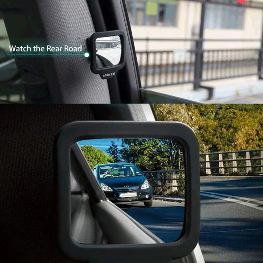 1 Interior Adjustable Suction Adhesive Side Rear View Mirror