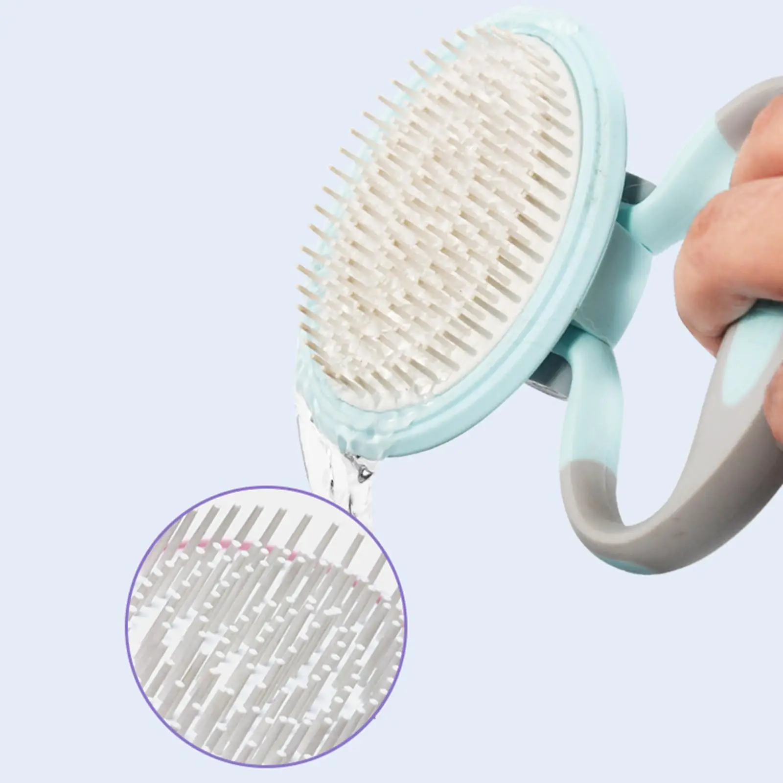 Cat Brush Grooming with Adjustable Handle Shedding Comb Removes Loose Underlayers for Tangled Hair Short or Long Hair Washing