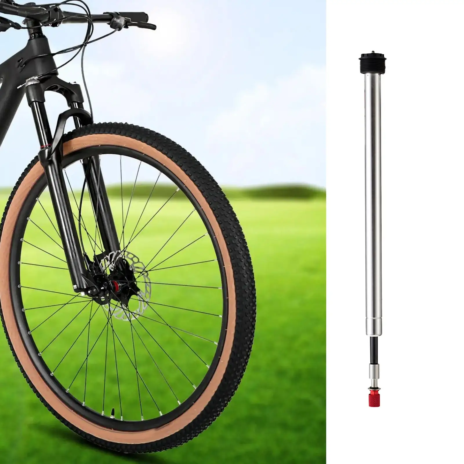 Bicycle Front Fork Repair Rod Easy Installation Bike Suspension Fork Aluminum Alloy Hydraulic Damping Rod for Mountain Bike