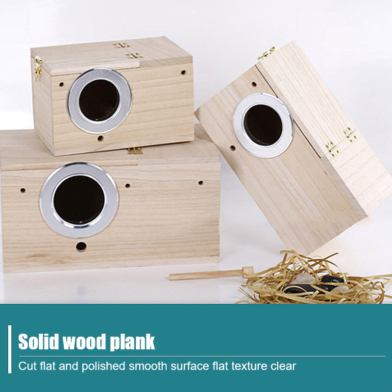 Title 4, Wood Bird Breeding Box Parakeet Nest Box Budgie...