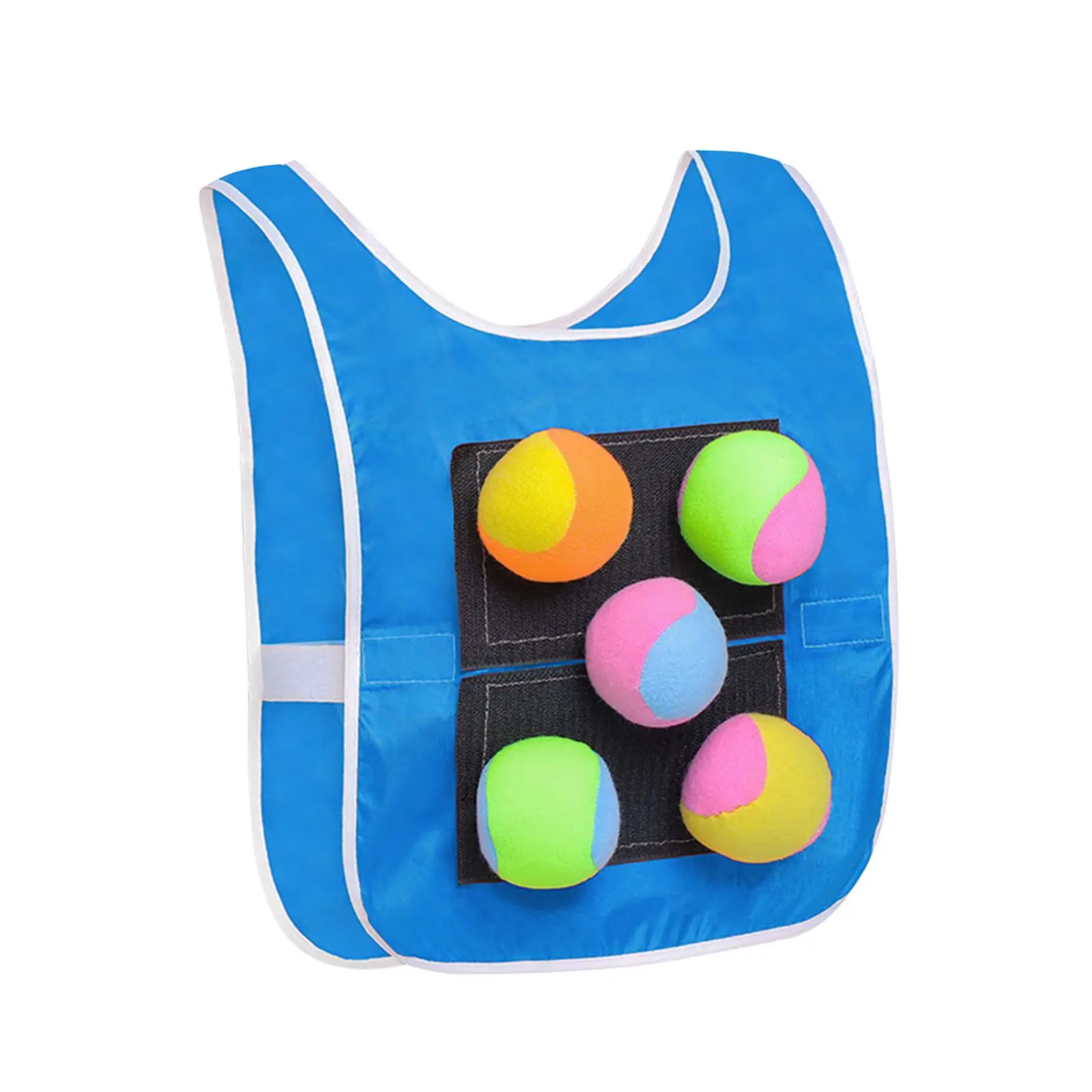 Dodgeball Game 5 Sticky Ball Toy Party Game Sticky Ball Vest Dodgeball Ball Game for Outside Beach Lawn Camping Outdoor Activity
