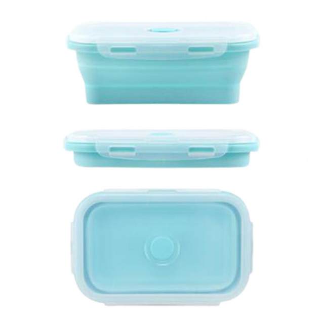 550/950ML Round Folding Silicone Lunch-Box Folding Cup Travel Food