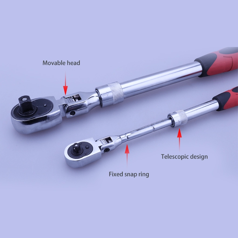 Description Picture 5 of item72-Tooth Extendable Flex-Head Ratchet Wrench 1/4 3/8 & 1/2-Inch Drives Carbon Steel Auto Mechanics/Confined AG09 21 Dropship