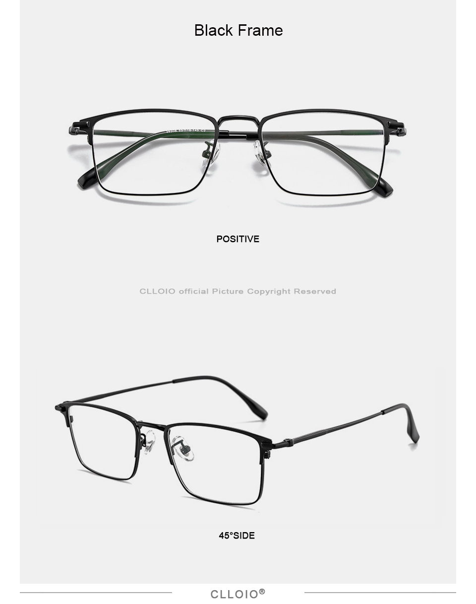 CLLOIO Ultralight Business Men Glasses Reading Glasses Anti Blue Light Myopia Prescription Glasses Hyperopia Optical Eyeglasses