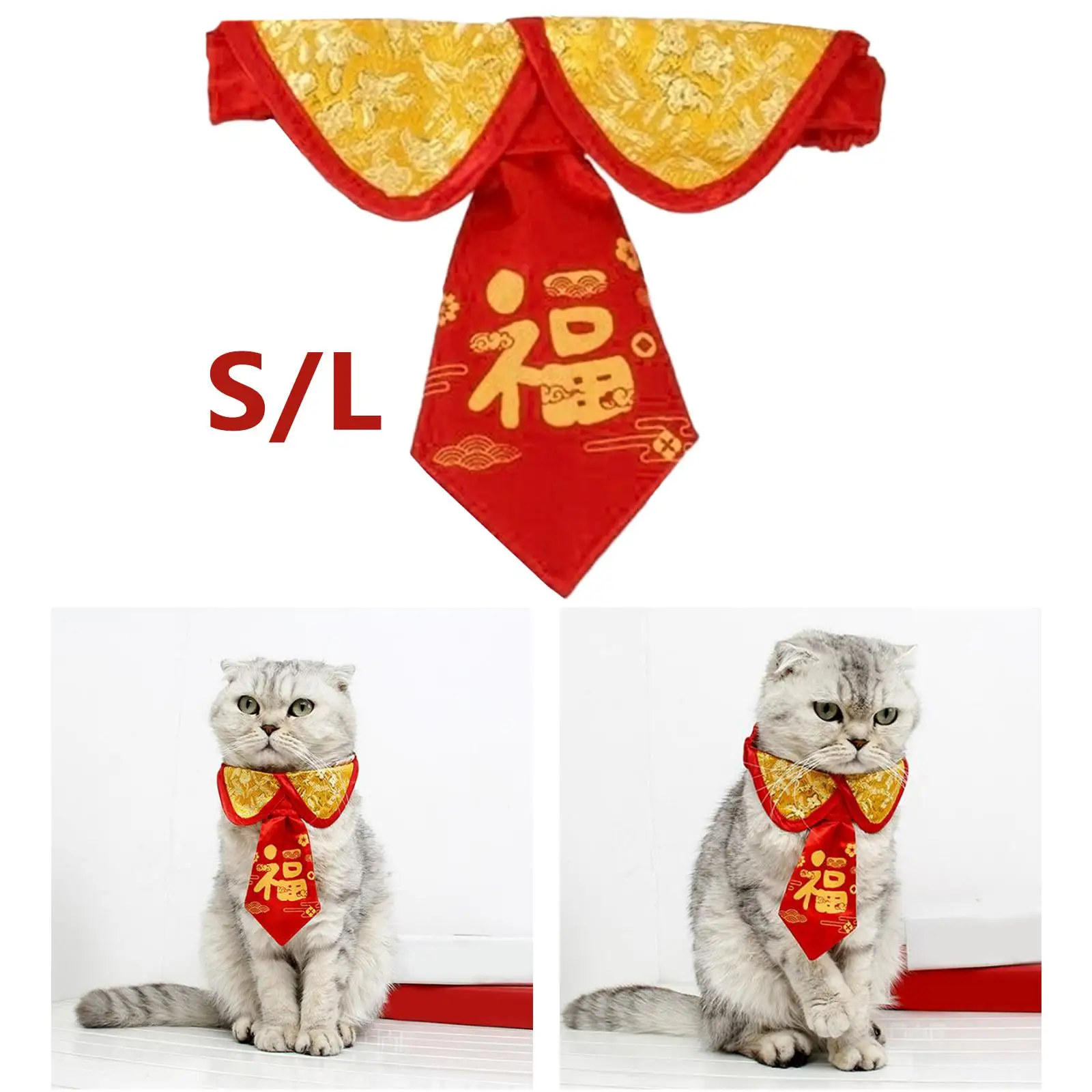 Cute Pet Cloak Shawl Bowknot Kitten Gift Pet Accessories Party Dress up Chinese Tang Suit Clothing Costume Dog Cape
