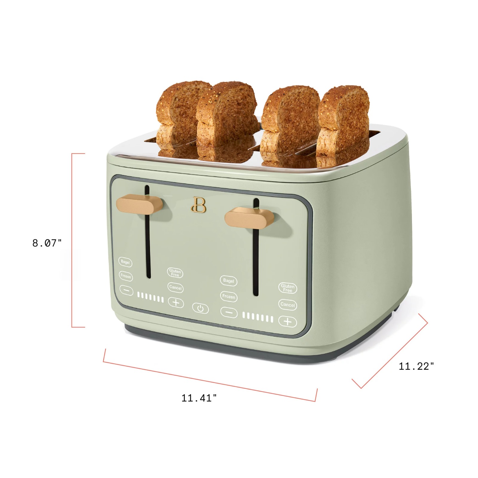 Title 5, 4-Slice Toaster with Touch-Activated Display, S...