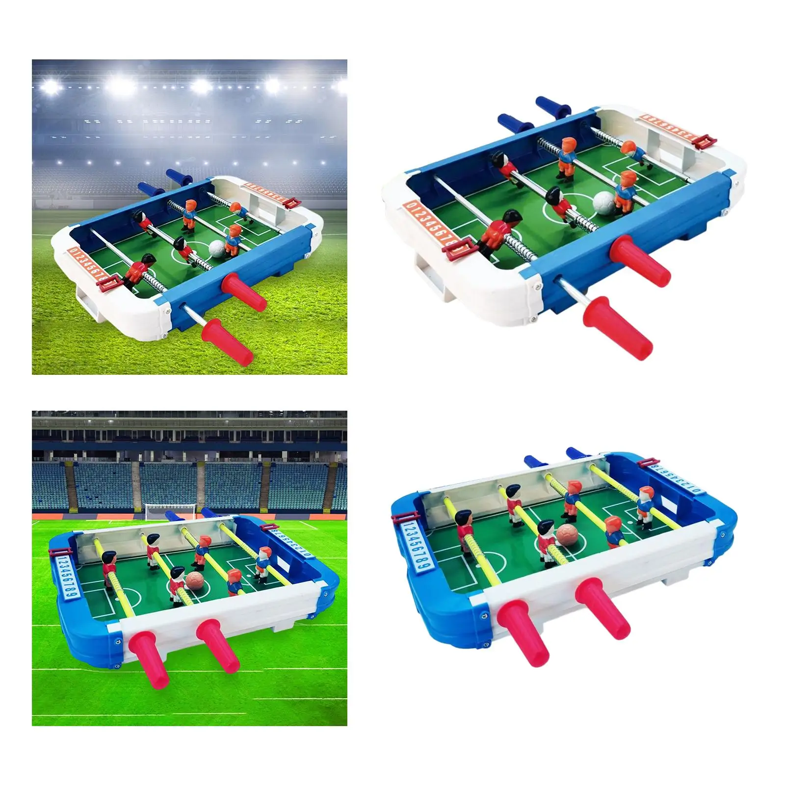 Compact Mini Foosball Table, Desktop Football Board Games Table Top Soccer Intellectual Developmental for Boys Girls Kids