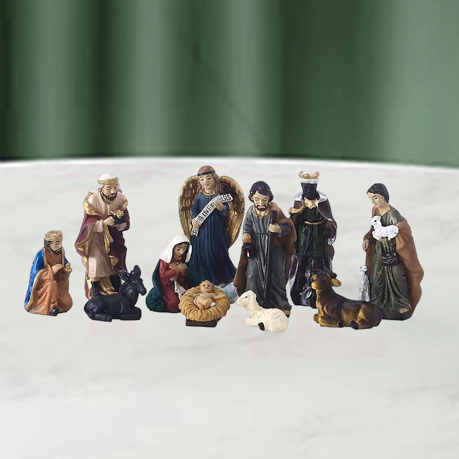 Nativity Scene Resin Figurines Decorative Crafts Accessories