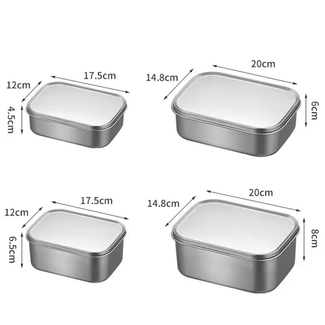 Hot Sale Reusable Snack Food Container Metal Food Storage