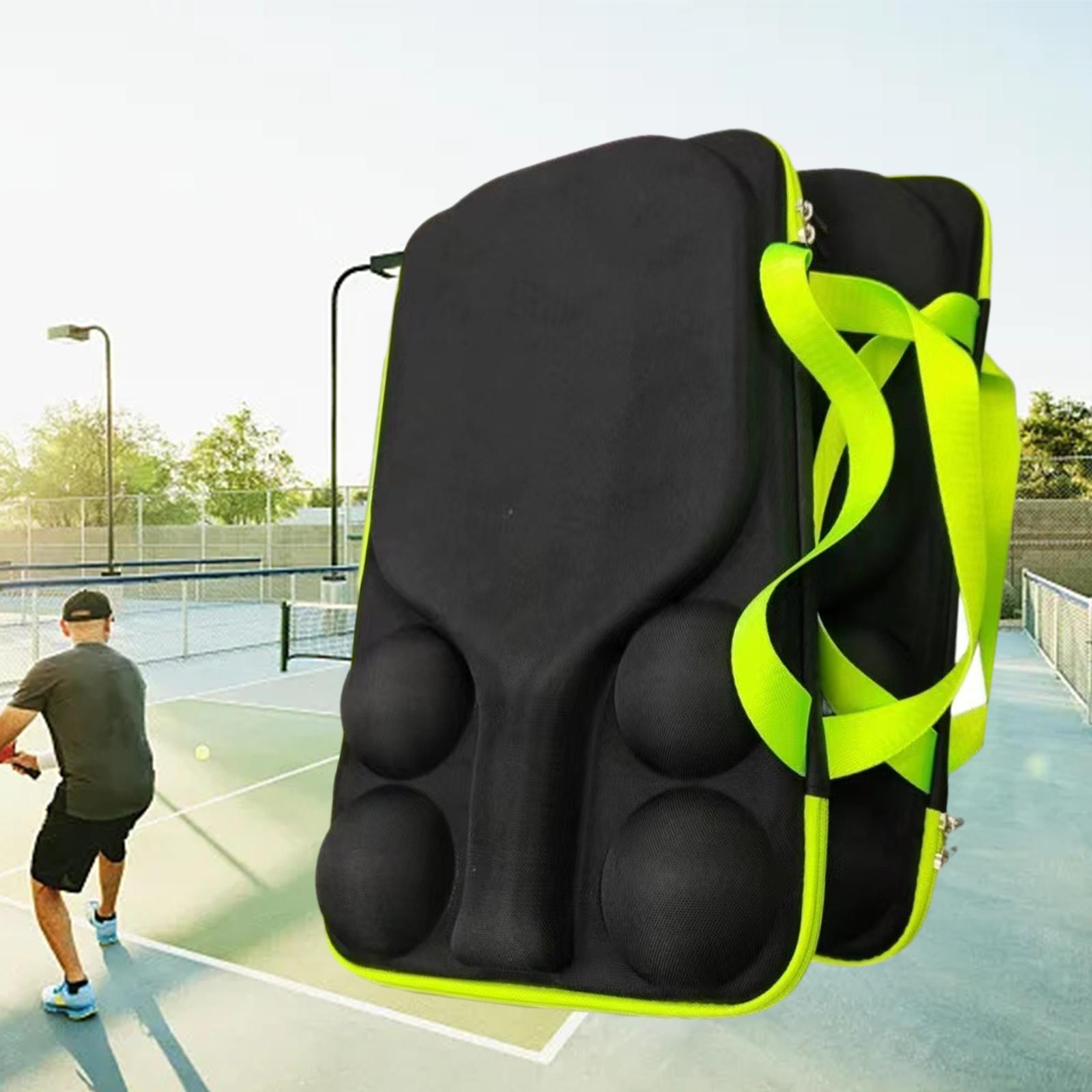 Pickleball Racket Case Shock Resistant Organizer Table Tennis Paddle Protective Case Lightweight Durable Beginners Carrying Bag