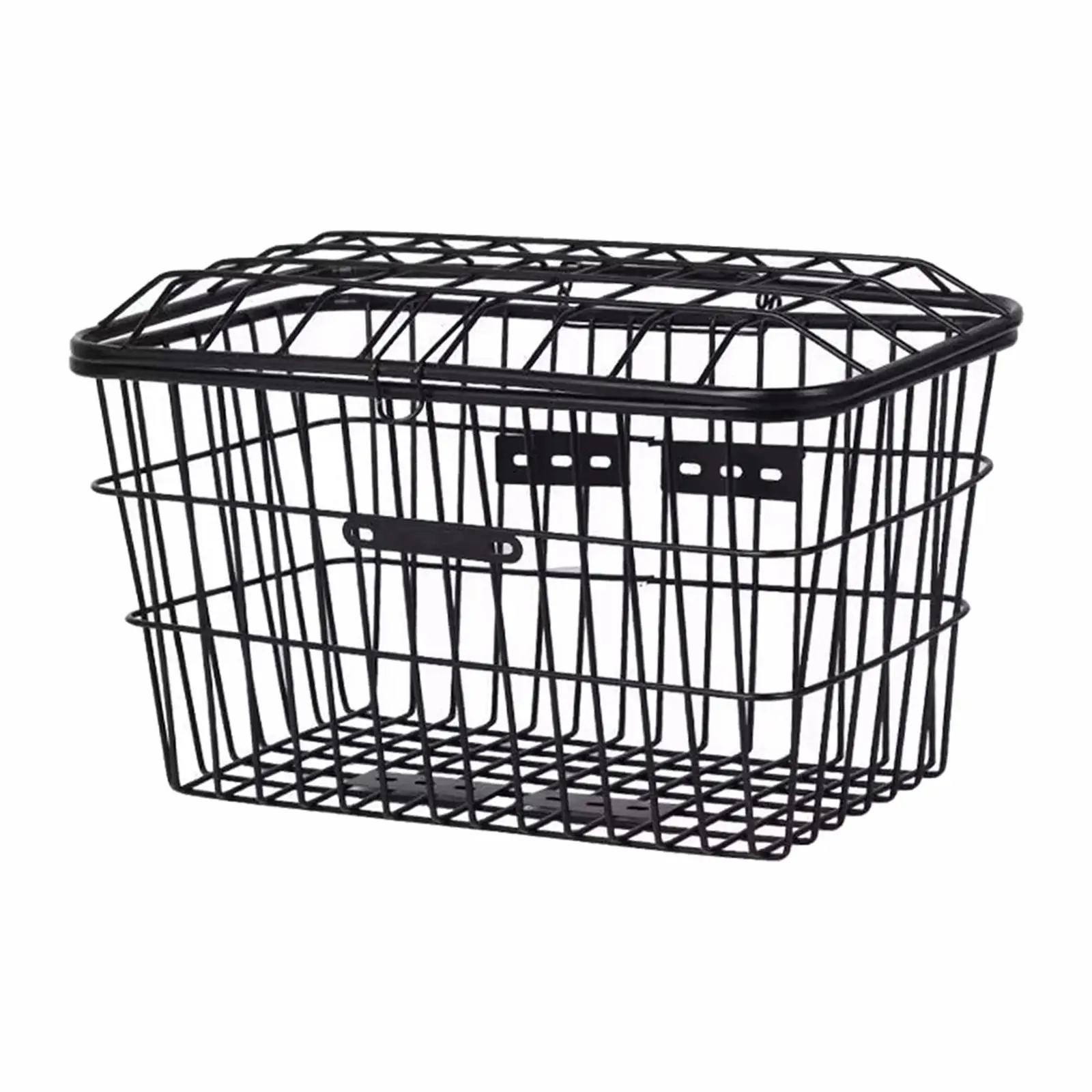 Bike Rear Basket Decoration Holder Thicken Riding Storage Gadget Black Universal Accessory Durable Bike Storage Basket with Lid