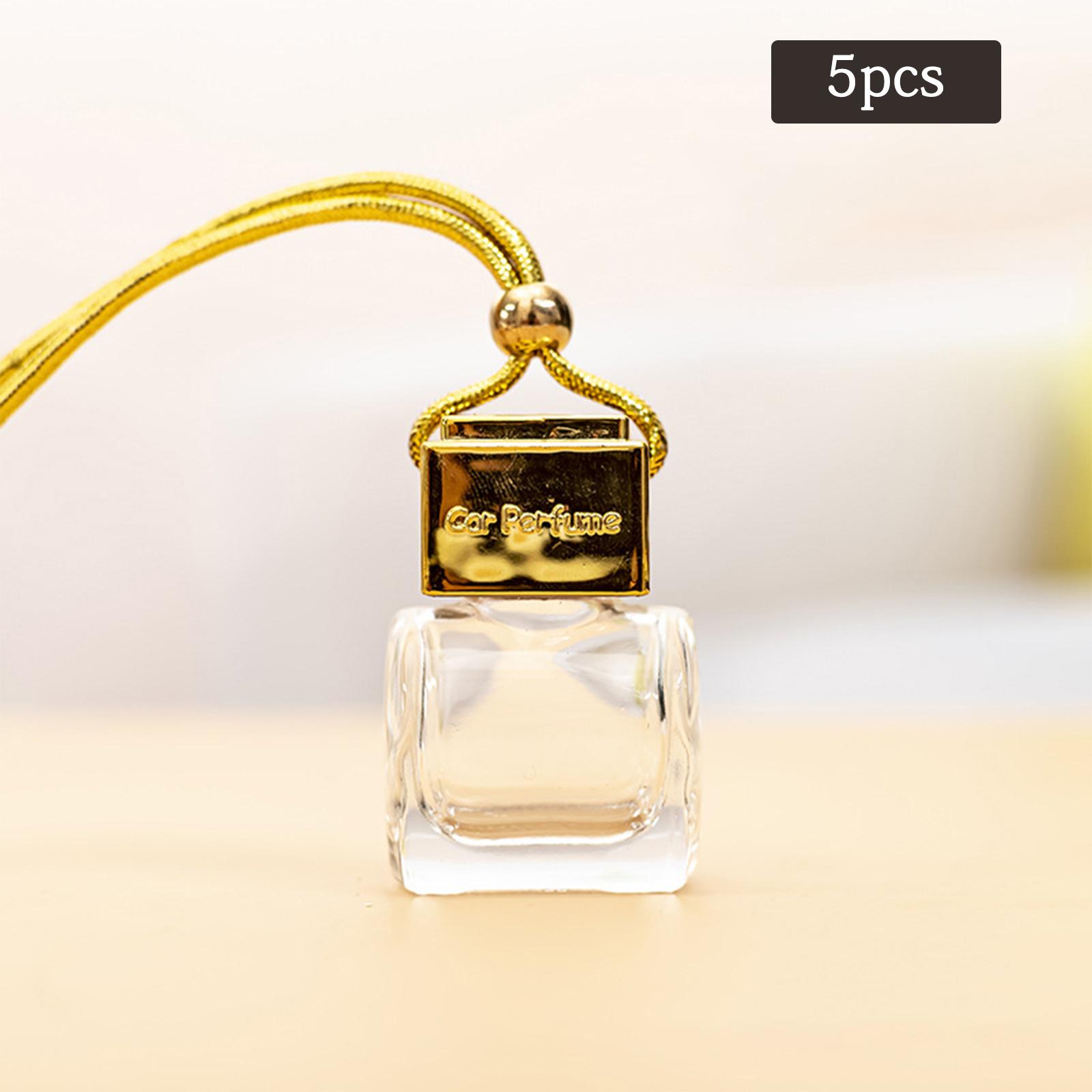 5 Pieces Empty Car Air Freshener Hanging Perfume Pendant Refillable Hanging Diffuser Bottle 8ml Fragrance Vials Auto Ornaments