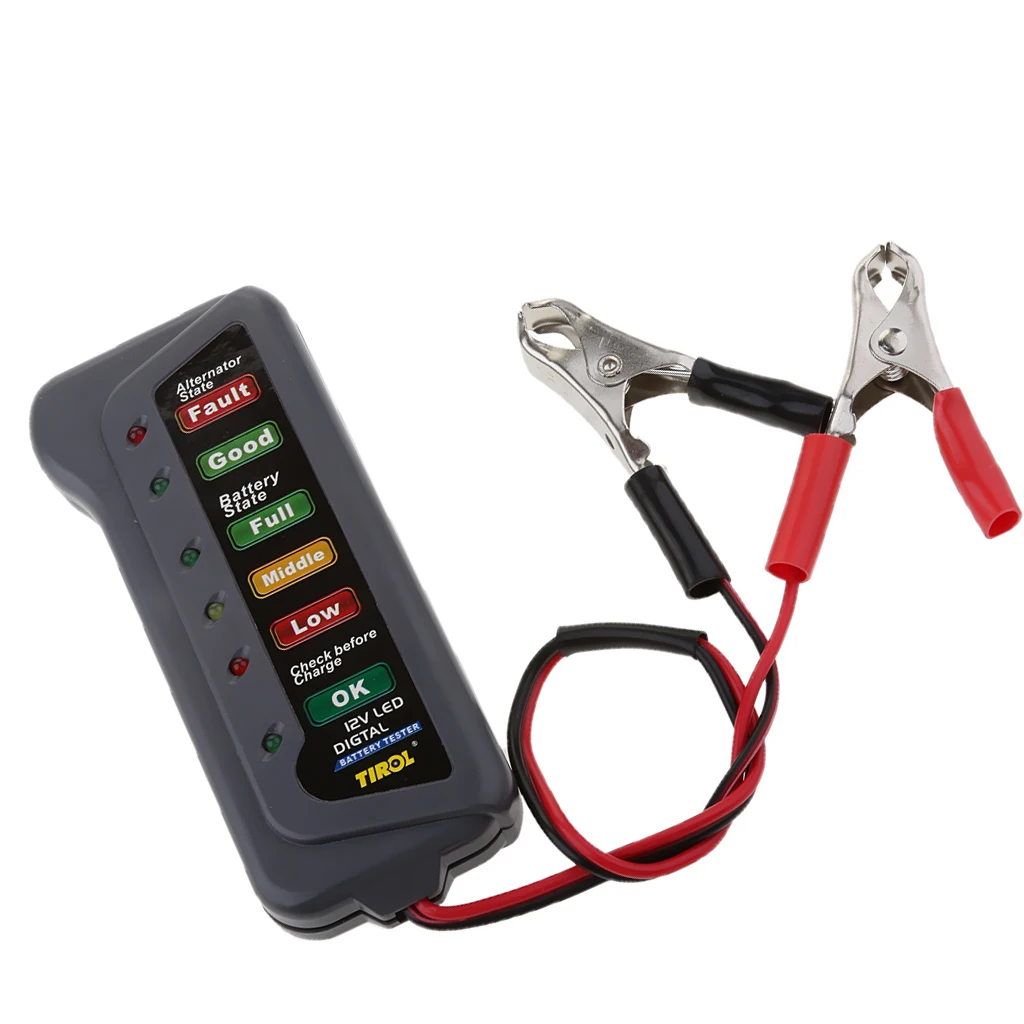 12V Car Motorcycle Battery Load Tester Meter Analyzer LED Display safe and easy operation light weight