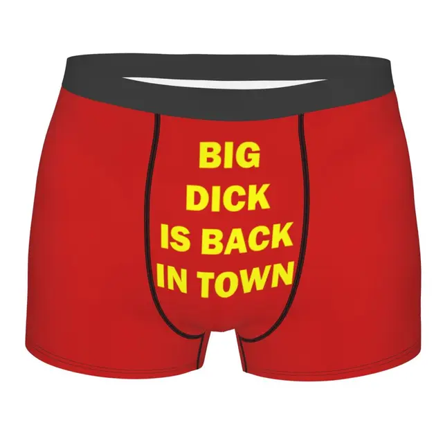 Men Boxer Shorts Panties Big Dick Is Back In Town Soft Underwear