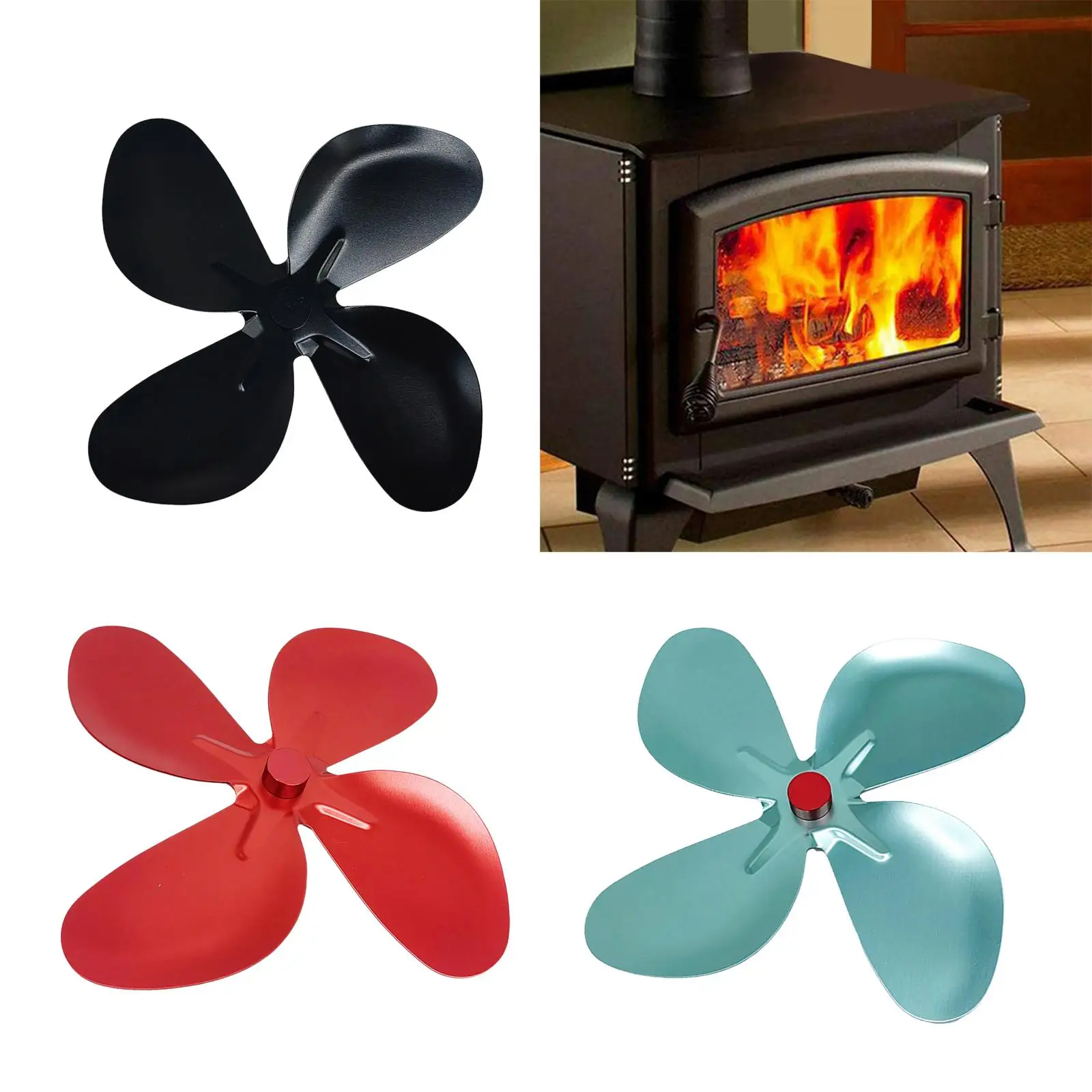 Stoves Fan Blade 17.5cm Upgraded Fireplace Spare Parts Quiet Circulating Warm Airs More Warm Fans Fan Blade Replacement