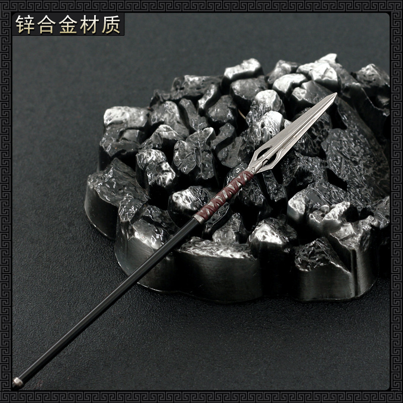 22cm Liquan Gott Speer Yue Fei Lance Alte Metall Waffen Modell Puppe Ausrüstung Zubehör Hause Dekoration Handwerk Sammlung – Detail 6
