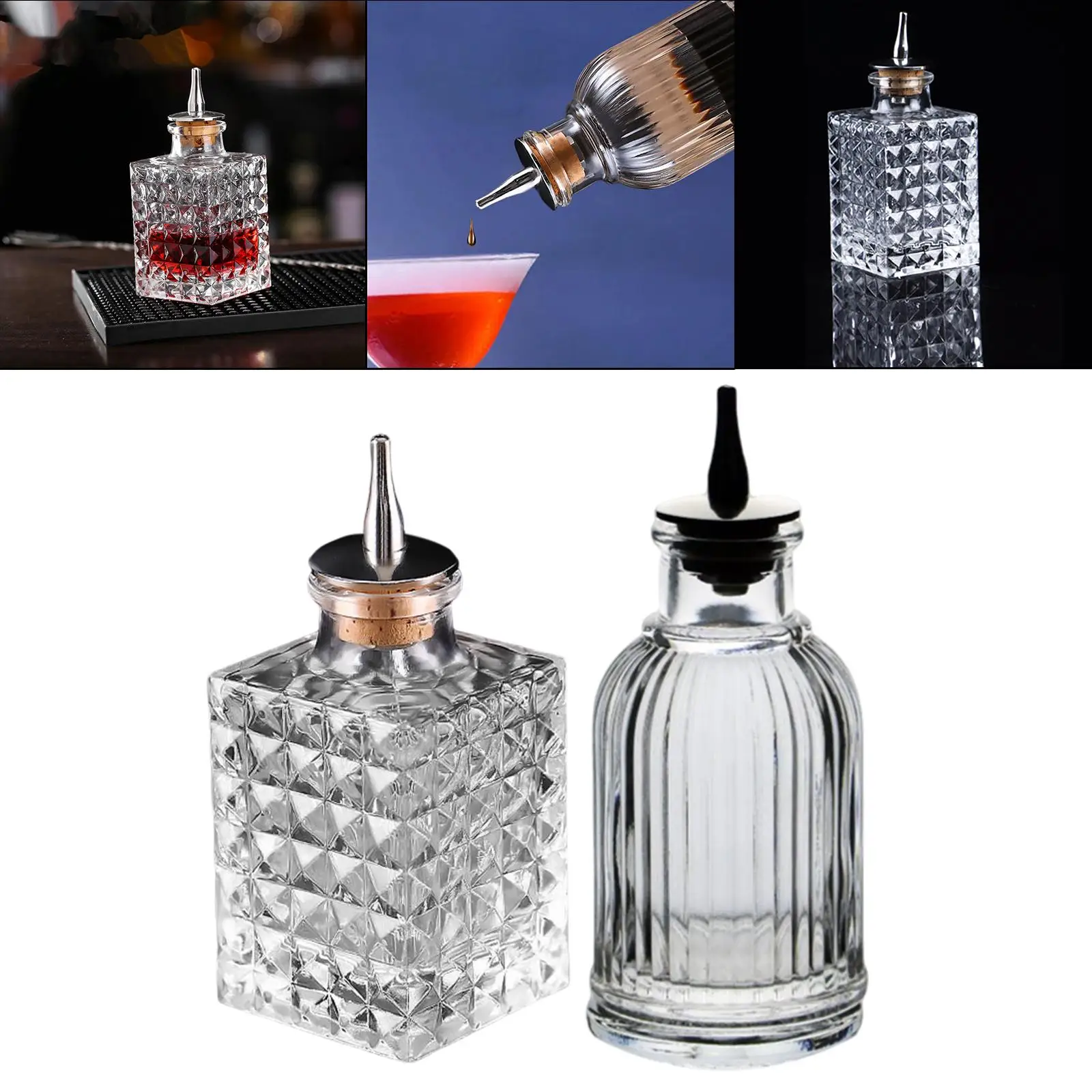 Bitters Bottle Dasher Bottles for Cocktails, Dispenser Bottles, Barware for Home Bar