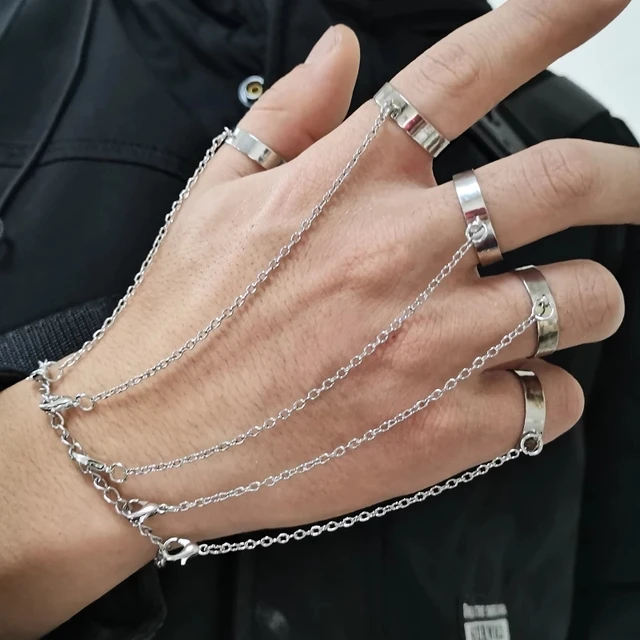 Minimalist Silver Bracelet Open Ring Set | Mimi La Mode
