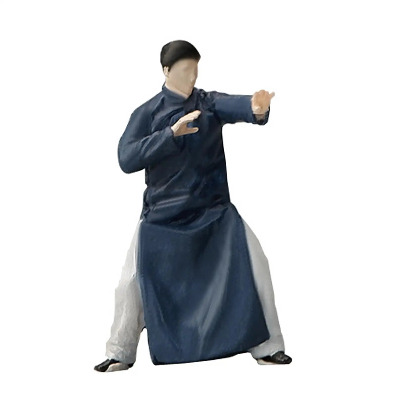 1/64 Scale Diorama Figure Painted Character Kungfu Figurine for Fariy Garden Collections Photo Props Model Trains Railway Sets