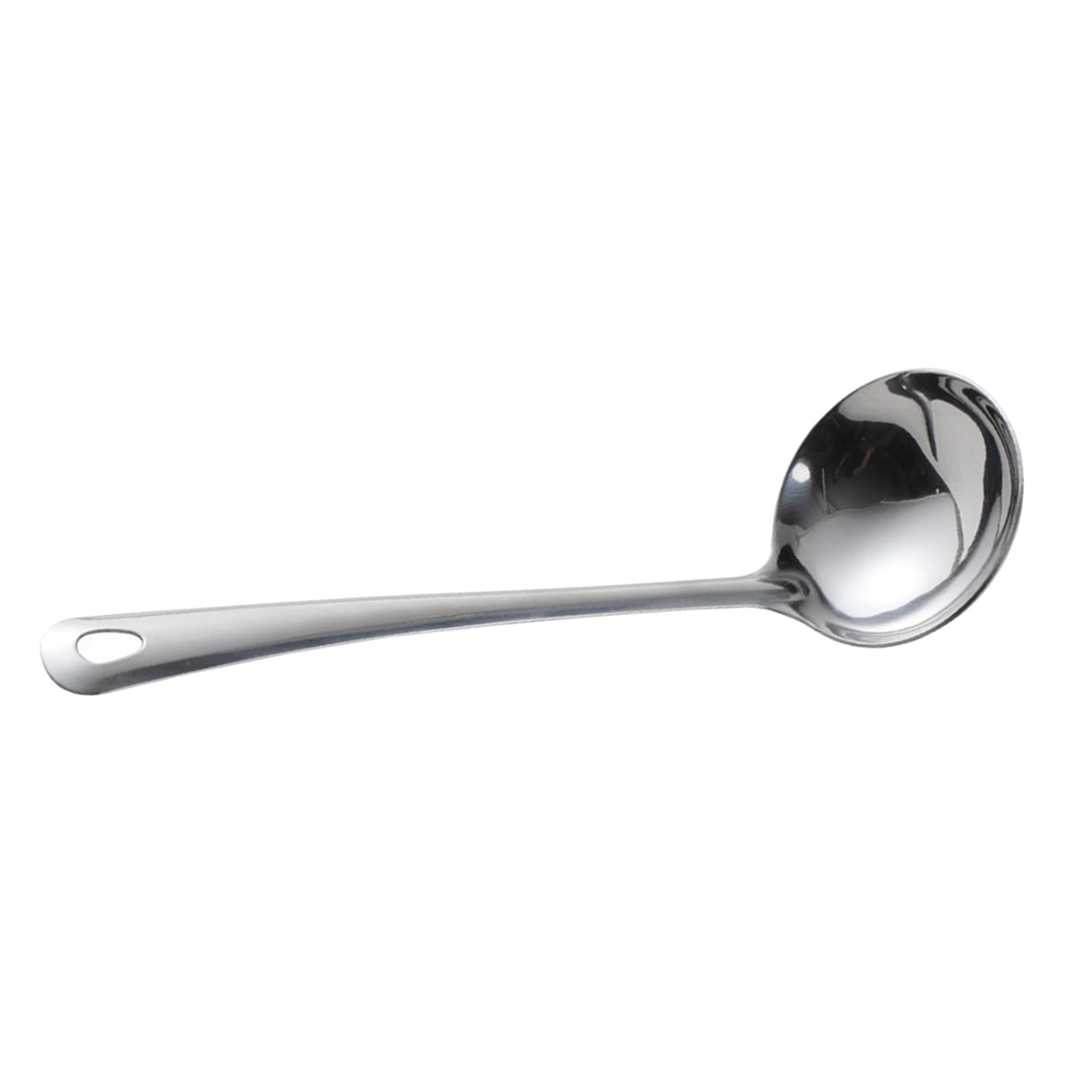 Soup Ladle Spoon Stainless Steel Comfortable Grip Cooking Ladle for Gravy Salad Dressing