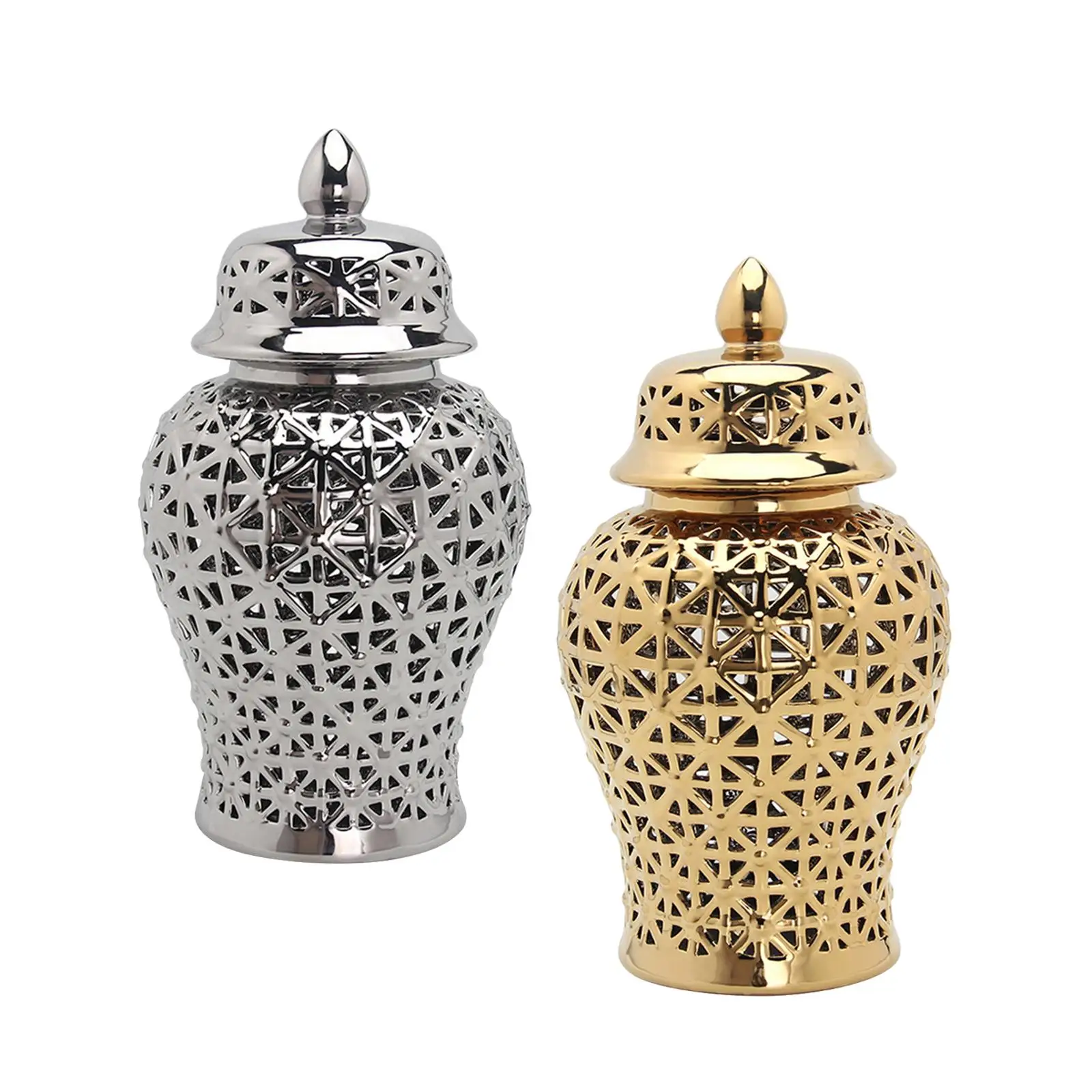 Traditional Ceramic Ginger Jar Decorative Porcelain Jar Handicraft for Home