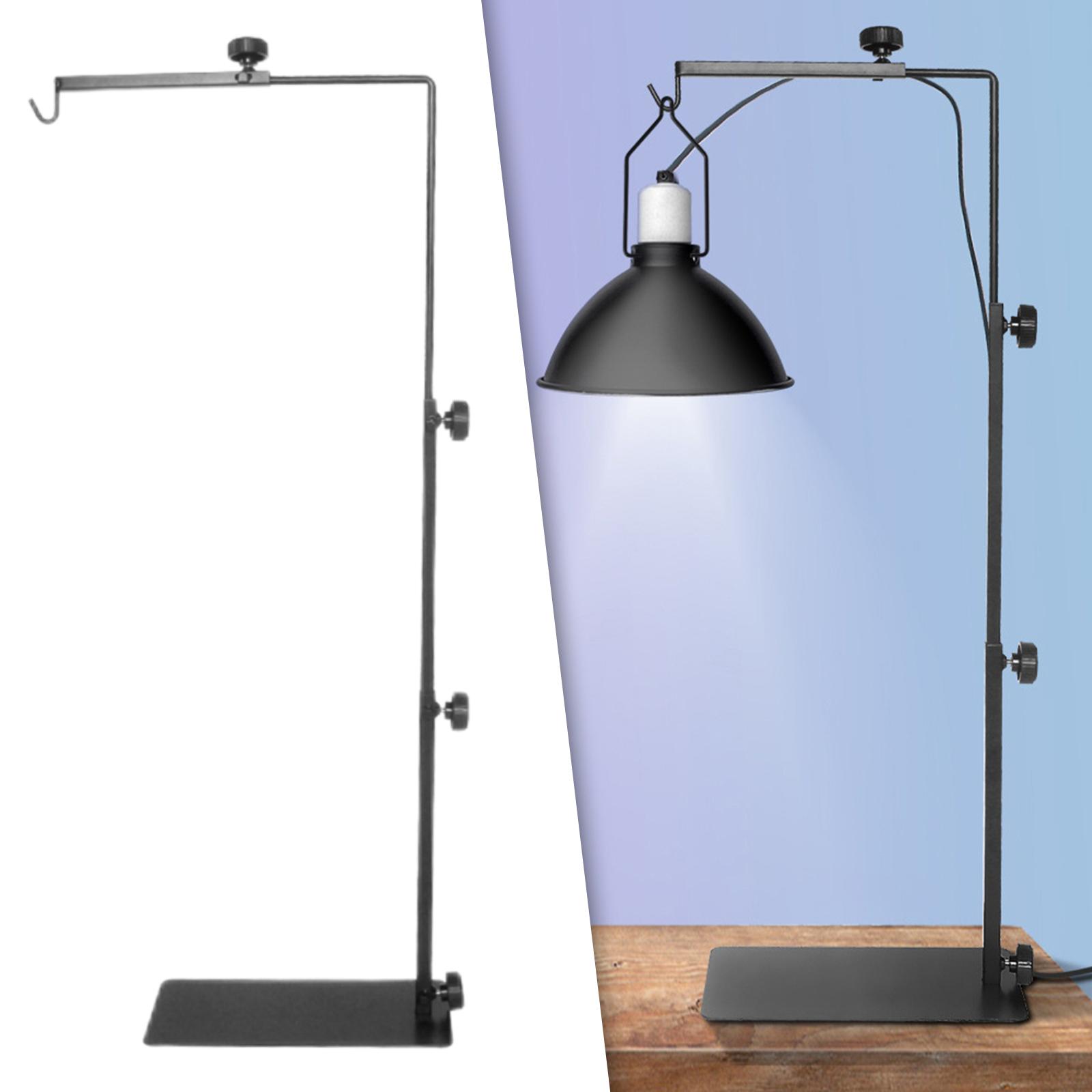 Climbing Pet Light Stand Reptile Floor Light Lamp Stand Detachable Black