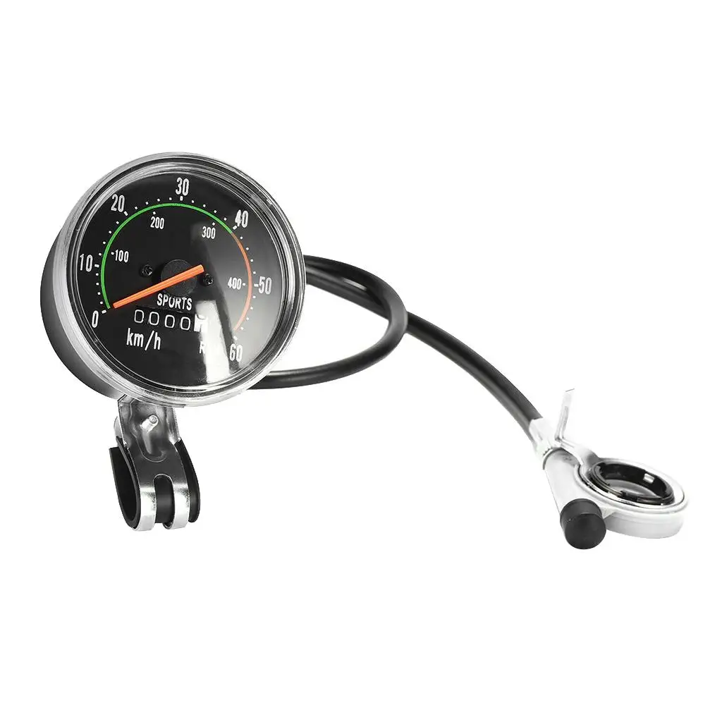 Vintage Style Bicycle Speedometer Analog Mechanical Odometer with Hardware for 26/28/29/27.5 Bike
